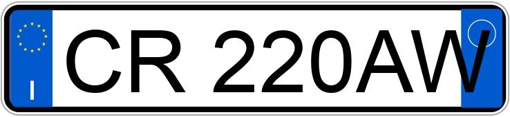 Numer rejestracyjny CR220AW posiada FIAT Panda 2a serie