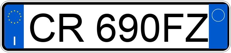 Numer rejestracyjny CR690FZ posiada FIAT Punto 3a serie