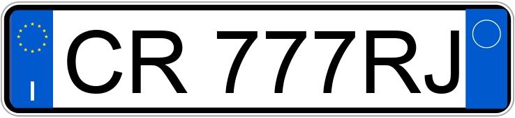 Numer rejestracyjny CR777RJ posiada FIAT Idea