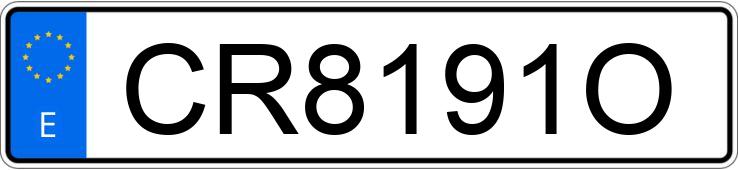 Numer rejestracyjny CR8191O posiada RENAULT 21