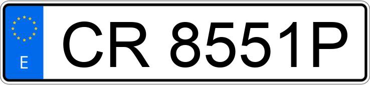 Numer rejestracyjny CR8551P posiada SUZUKI SWIFT