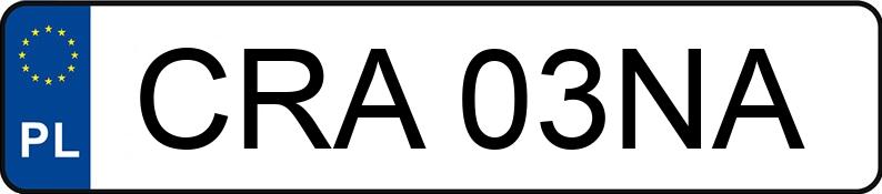 Numer rejestracyjny CRA 03NA posiada OPEL VECTRA 2.2 DTI - CRA03NA