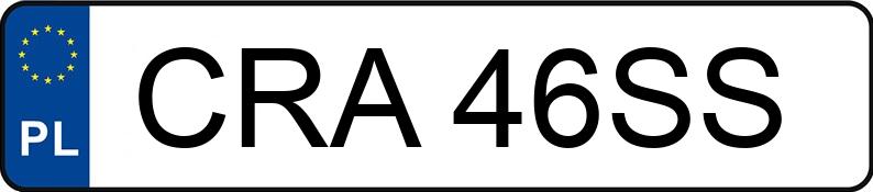 Numer rejestracyjny CRA 46SS posiada BMW 316 KAT - CRA46SS