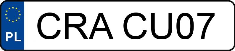 Numer rejestracyjny CRA CU07 posiada TOYOTA RAV4 - CRACU07 Numer rejestracyjny CRA CU07 posiada TOYOTA RAV4 - CRACU07
