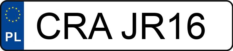 Numer rejestracyjny CRA JR16 posiada OPEL ASTRA G-CC - CRAJR16