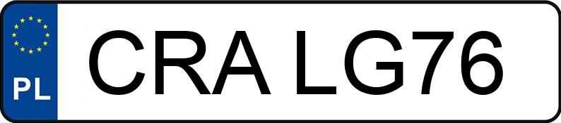 Numer rejestracyjny CRA LG76 posiada VOLKSWAGEN PASSAT 1.9 TDI KOMBI - CRALG76