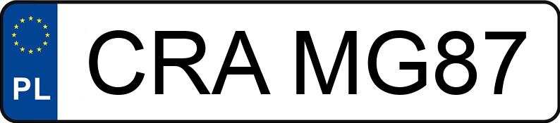 Numer rejestracyjny CRA MG87 posiada HONDA Accord 2.4 MR`08 E4 Type S - CRAMG87