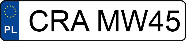 Numer rejestracyjny CRA MW45 posiada BMW 730 Diesel MR`02 E3 E65/E66 Aut. - CRAMW45