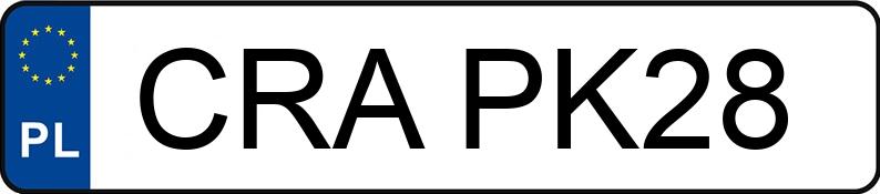 Numer rejestracyjny CRA PK28 posiada SKODA Octavia 1.6 MR`97 SLXi - CRAPK28