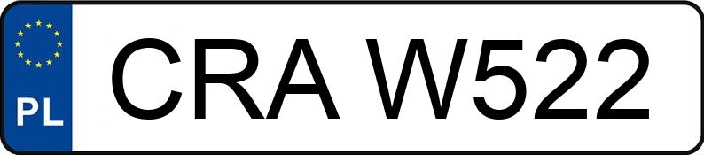 Numer rejestracyjny CRA W522 posiada VOLKSWAGEN Golf III 1.8i Kat. MR`91 GL - CRAW522