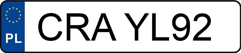 Numer rejestracyjny CRA YL92 posiada PEUGEOT 207 - CRAYL92 Numer rejestracyjny CRA YL92 posiada PEUGEOT 207 - CRAYL92