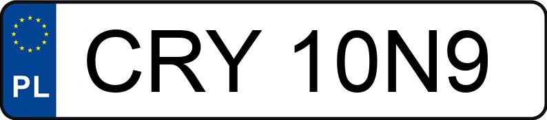 Numer rejestracyjny CRY 10N9 posiada TOYOTA C-HR HYBRID - CRY10N9