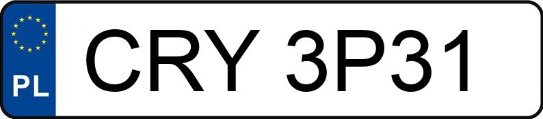 Numer rejestracyjny CRY 3P31 posiada AUDI A4 - CRY3P31