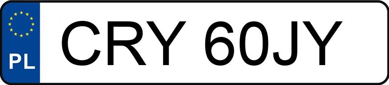 Numer rejestracyjny CRY 60JY posiada VOLKSWAGEN GOLF 1.9 TDI - CRY60JY