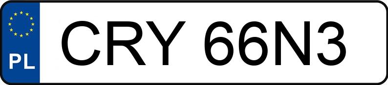 Numer rejestracyjny CRY 66N3 posiada BMW 320D - CRY66N3