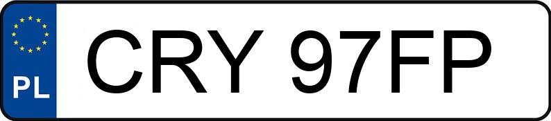 Numer rejestracyjny CRY 97FP posiada TOYOTA COROLLA 1.6 KAT - CRY97FP