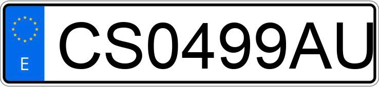 Die Registrierungsnummer CS0499AU hat SKODA PICK UP