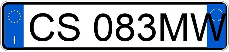 Numer rejestracyjny CS083MW posiada SMART city coupe-cabrio