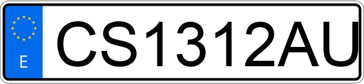 Numer rejestracyjny CS1312AU posiada VOLKSWAGEN GOLF