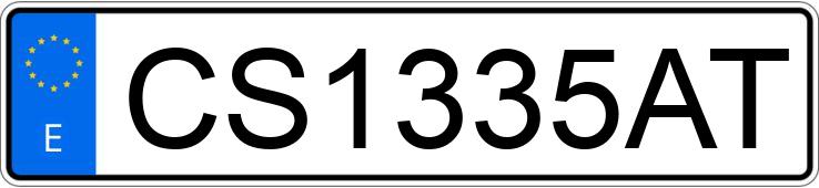 El número de registro CS1335AT tiene AUDI S3
