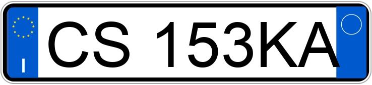 Numer rejestracyjny CS153KA posiada PEUGEOT 206