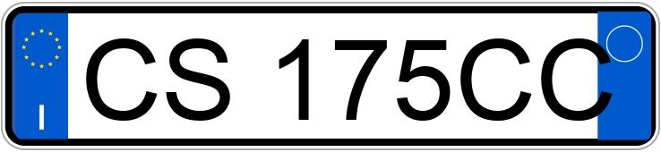 Numer rejestracyjny CS175CC posiada SUZUKI Liana