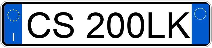 Numer rejestracyjny CS200LK posiada AUDI A3 2a serie Numer rejestracyjny CS200LK posiada AUDI A3 2a serie