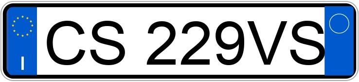 Numer rejestracyjny CS229VS posiada TOYOTA Corolla