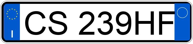 Numer rejestracyjny CS239HF posiada FIAT Stilo