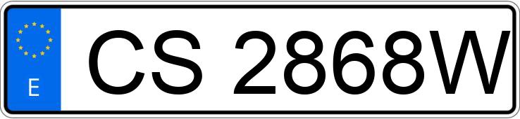 Numer rejestracyjny CS2868W posiada TOYOTA LAND CRUISER