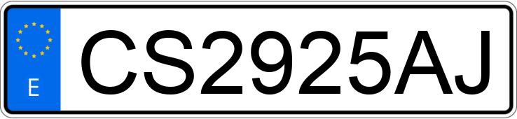 Numer rejestracyjny CS2925AJ posiada TOYOTA PASEO