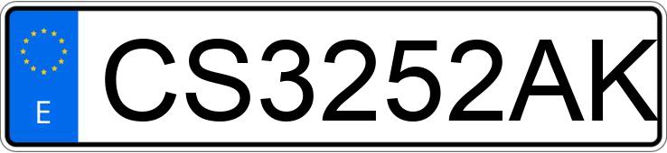 Le numéro d’enregistrement CS3252AK a SUZUKI SAMURAI Le numéro d’enregistrement CS3252AK a SUZUKI SAMURAI