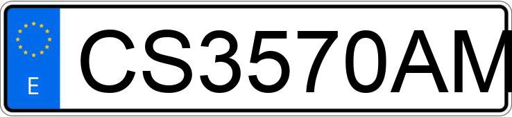 Numer rejestracyjny CS3570AM posiada RENAULT CLIO