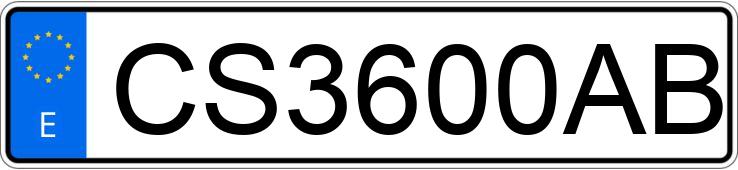 Registreringsnummeret CS3600AB har PEUGEOT 205