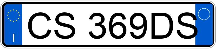 Numer rejestracyjny CS369DS posiada SMART city coupe-cabrio