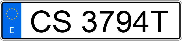 Numer rejestracyjny CS3794T posiada RENAULT 5