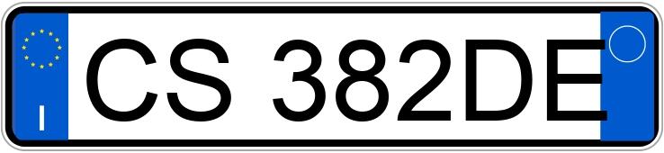 Numer rejestracyjny CS382DE posiada Golf 