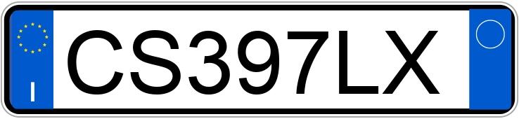 Numer rejestracyjny CS397LX posiada FIAT Panda 2a serie