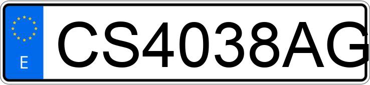 Die Registrierungsnummer CS4038AG hat OPEL FRONTERA