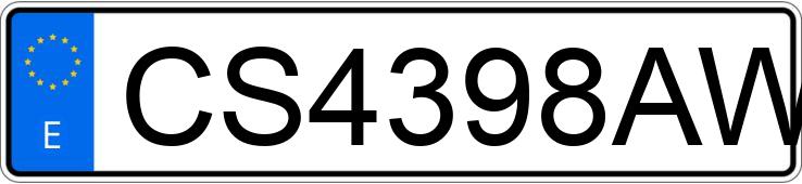 Numer rejestracyjny CS4398AW posiada MERCEDES VITO