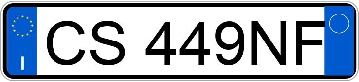 Numer rejestracyjny CS449NF posiada AUDI A3 2a serie