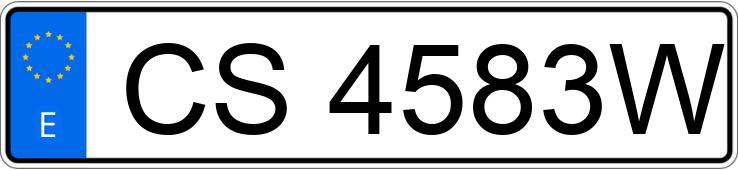 Numer rejestracyjny CS4583W posiada CITROEN C-15