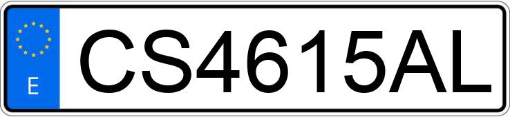 Il numero di registrazione CS4615AL ha TOYOTA CARINA E