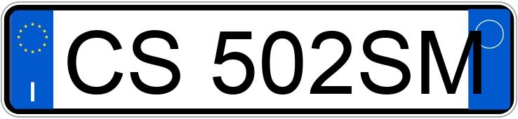 Numer rejestracyjny CS502SM posiada MINI Mini 2a serie