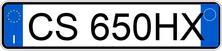 Numer rejestracyjny CS650HX posiada TOYOTA Corolla