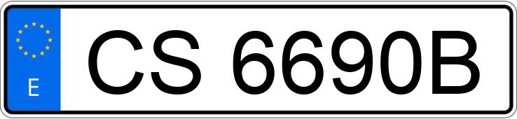 Numer rejestracyjny CS6690B posiada Renault 6