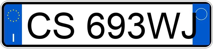 Numer rejestracyjny CS693WJ posiada RENAULT Clio 2a serie