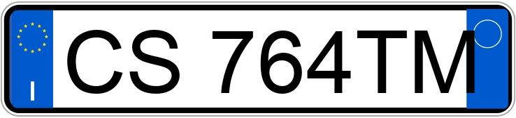 Numer rejestracyjny CS764TM posiada FIAT Panda 2a serie