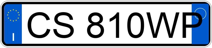 Numer rejestracyjny CS810WP posiada FIAT Panda 2a serie