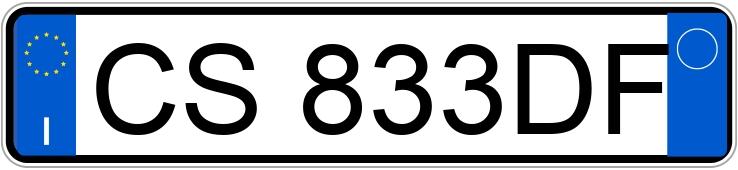 Numer rejestracyjny CS833DF posiada FIAT Panda 2a serie